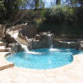 Pool, Hot Tub, Slide, & Waterfall